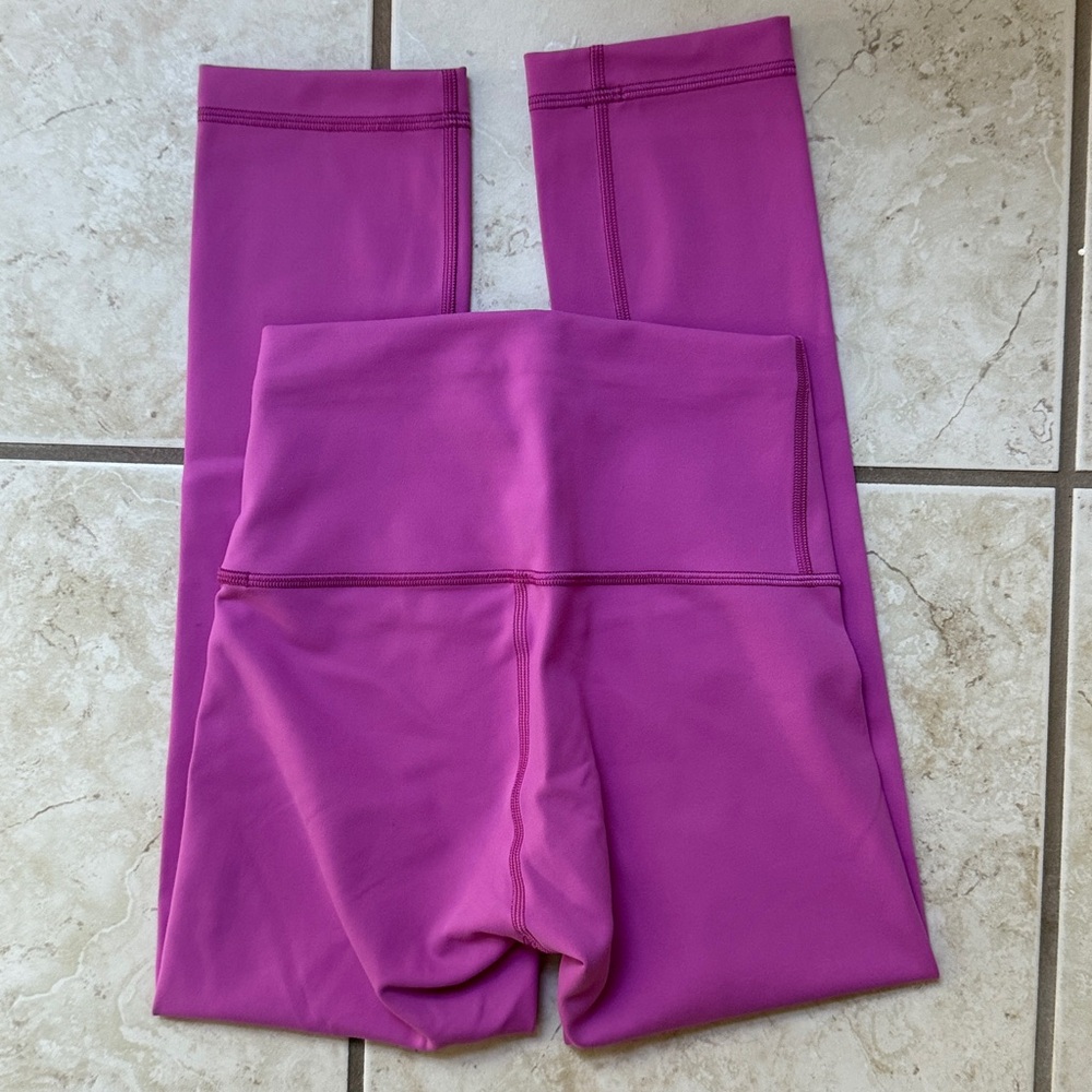 lululemon Women's Wunder Train Leggings 21" Inseam Size 2 Pow Pink Tone - Picture 4 of 6